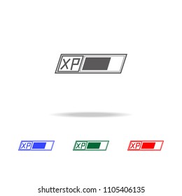 game resource bar XP icon. Elements of game life in multi colored icons. Premium quality graphic design icon. Simple icon for websites, web design, mobile app on white background