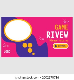 Game Review Click Bait Video Channel Thumbnail