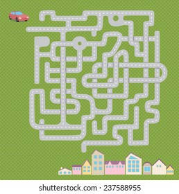 Maze Game Find Way Help Caterpillar Stock Vector (Royalty Free ...