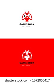 Game rock company logo template.