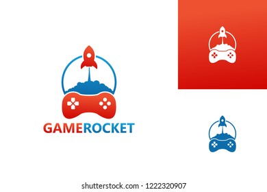 Game Rocket Logo Template Design Vector, Emblem, Design Concept, Creative Symbol, Icon