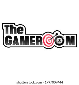 game room dart consept logo