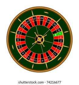 Game roulette on a white background.