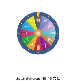 Game roulette. Rotating wheel, vector illustration