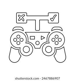Game Rules Icon Line Vector graphics