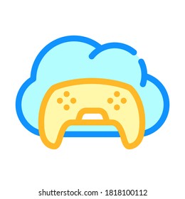 game safe cloud color icon vector. game safe cloud sign. isolated symbol illustration