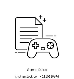 game scenario icon. Outline style icon design isolated on white background