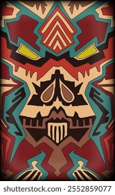 Game scene carpet background, red cards, seamless abstract pattern carpet