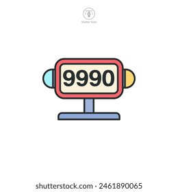 Puntuación del juego Icono símbolo Ilustración vectorial aislado sobre fondo blanco