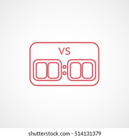 Game Score Red Line Icon On White Background