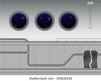 Game screen - a space-ship level