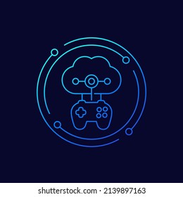 game server icon, linear design