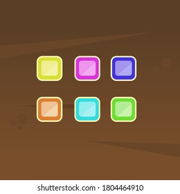 Juego de Botones Estilo Plano UI Vector de Diseño
