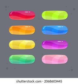 Game Set Of Oval Buttons In Different Colors Juicy Colorful Vector Design