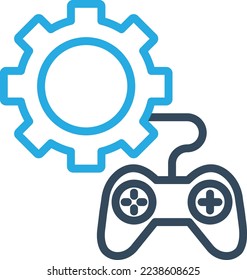 Game setting Vector Icon which is suitable for commercial work and easily modify or edit it
