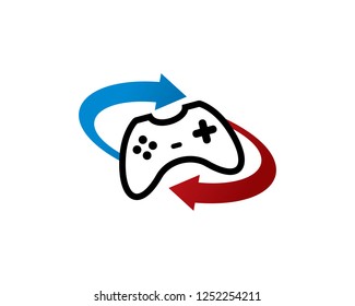 Game Share Logo Template Design Vector, Emblem, Concept Design, Creative Symbol, Icon