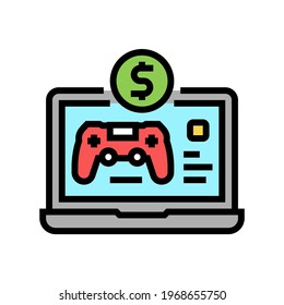 game shop department color icon vector. game shop department sign. isolated symbol illustration
