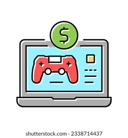 game shop department color icon vector. game shop department sign. isolated symbol illustration