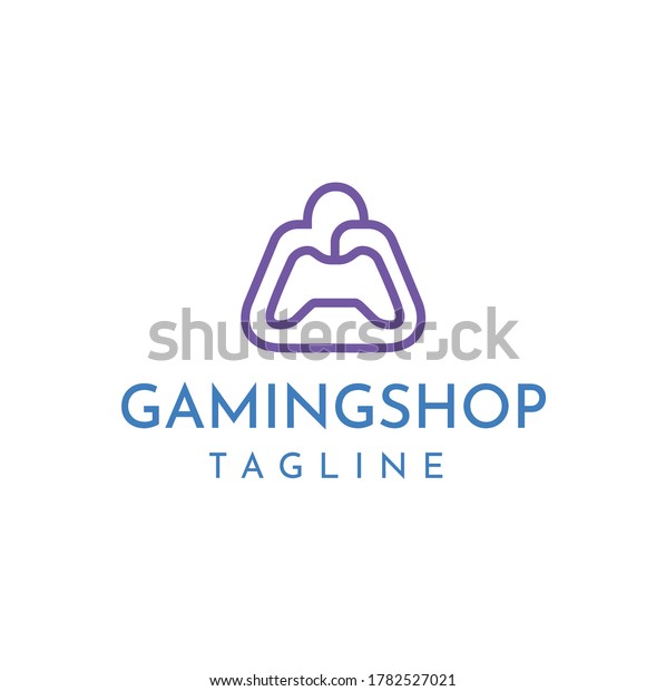 Game Shop Logo Premium Minimal Emblem Stock Vector Royalty Free 1782527021
