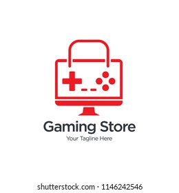 Game Shop Logo Template Design Vector