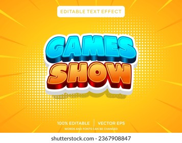 game show 3D text effect template