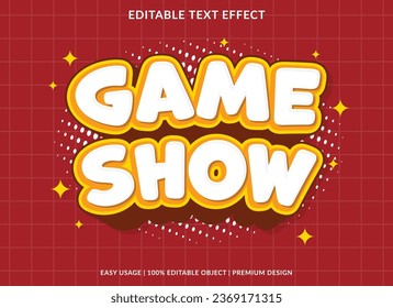 game show editable text effect template use for business logo and brand