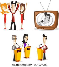 Game Show Host Illustrations Collection