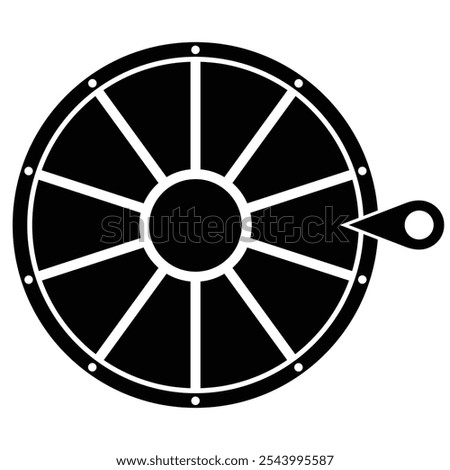 game show prize wheel in black
