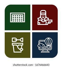 Spiel einfache Symbole gesetzt. Enthält Symbole wie Goal, Shooter, Sand Ecket, Virtual, kann für Web, Mobile und Logo verwendet werden