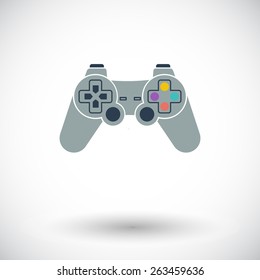 Game. Single flat icon on white background. Vector illustration.