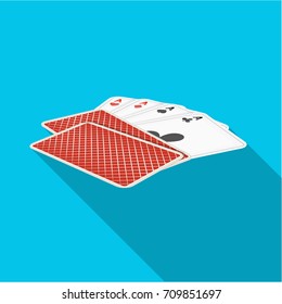 Game single icon in flat style.Game, vector symbol stock illustration web.
