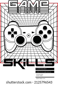 GAME SKILLS ARTWORK DESIGN FOR APPAREL POSTER