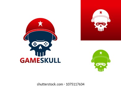 Game Skull Logo Template Design Vector, Emblem, Design Concept, Creative Symbol, Icon