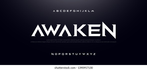 Game Sport Movie Alphabet Font. Typography Modern Regular Style Font For Technology, Digital, Logo Design. Vector Illustration