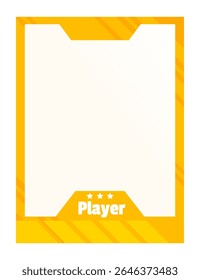Game sports card template. Trading frame for football, basketball and hockey players. Vector illustration