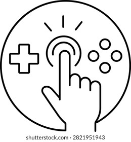 Game Start Button Line Icon