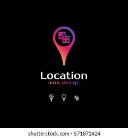 game station icon. location icon for map