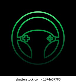 Game steering wheel nolan icon. Simple thin line, outline vector of virtual reality icons for ui and ux, website or mobile application