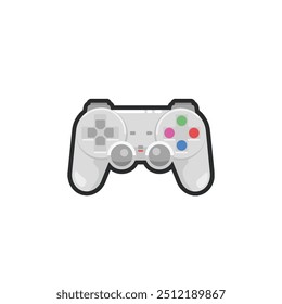 game stick controller in outline flat vector design.
