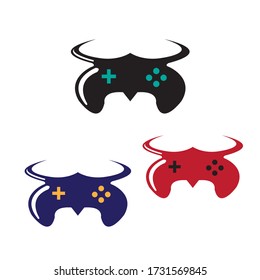 Game stick logo design concept. Vector