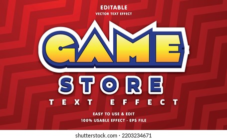 game store editable text effect with modern and simple style, usable for logo or campaign title