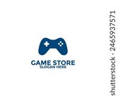 game store logo design template, game pad or game controller logo icon