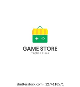 Game store logo design template, icon inspiration