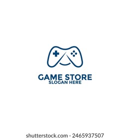 Game Store Logo Design Vorlage, Game Pad oder Game Controller Logo Symbol