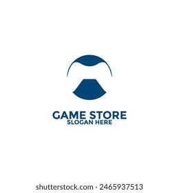 Game Store Logo Design Vorlage, Game Pad oder Game Controller Logo Symbol