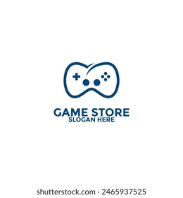 Game Store Logo Design Vorlage, Game Pad oder Game Controller Logo Symbol