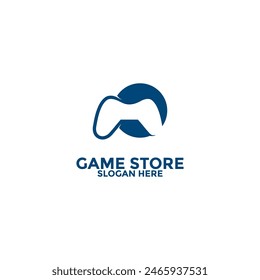 game store logo design template, game pad or game controller logo icon