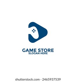 Plantilla de diseño de logotipo de la tienda de juegos, almohadilla de juegos o icono de logotipo del dispositivo de juego