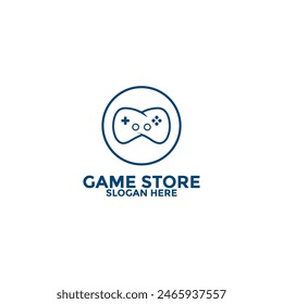 game store logo design template, game pad or game controller logo icon