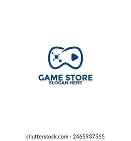 game store logo design template, game tech modern logo icon vector